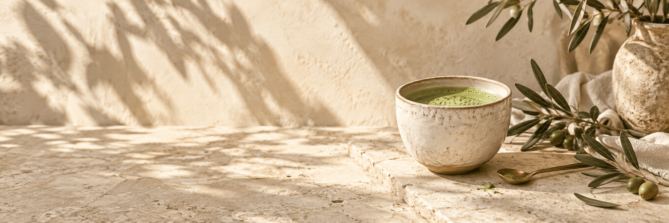 Matcha en una taza, un momento de calma